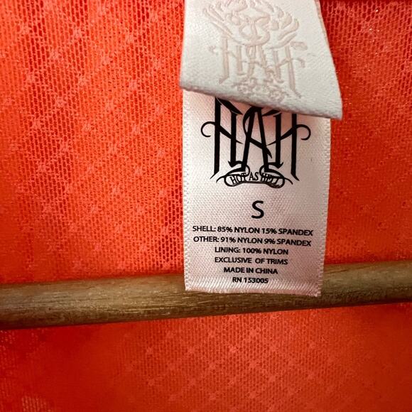 Hot As Hell Orange Long Sleeve Ruffle Mini Dress Size Small - Picture 4 of 8